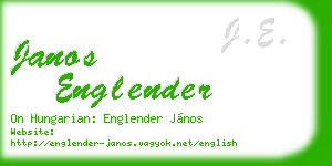 janos englender business card